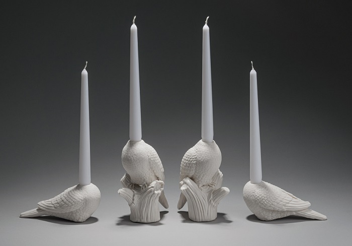 "candles: mourning dove"